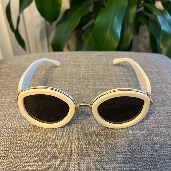 Loewe Cream and Black Sunglasses